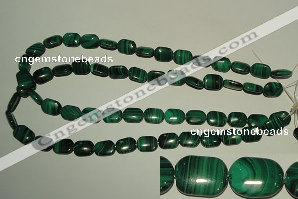 CMN304 15.5 inches 10*14mm rectangle natural malachite beads wholesale