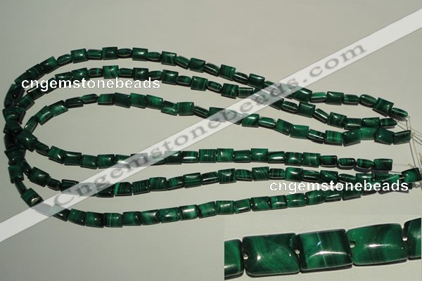 CMN310 15.5 inches 6*8mm rectangle natural malachite beads wholesale