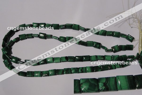 CMN312 15.5 inches 8*10mm rectangle natural malachite beads wholesale