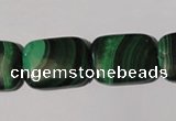 CMN317 15.5 inches 15*20mm rectangle natural malachite beads wholesale