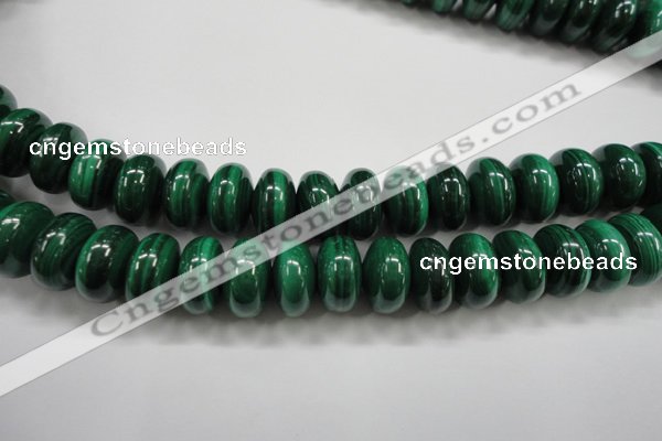 CMN402 15.5 inches 6*10mm rondelle natural malachite beads wholesale