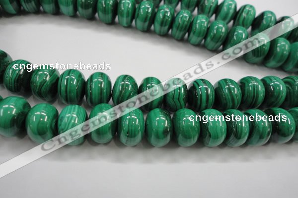 CMN403 15.5 inches 8*12mm rondelle natural malachite beads wholesale