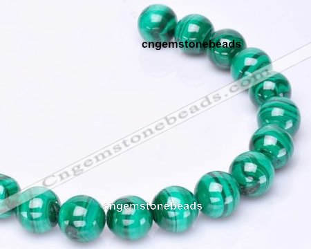 CMN41 AB grade 12mm round natural malachite beads Wholesale