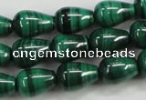 CMN414 15.5 inches 5*7mm teardrop natural malachite beads wholesale