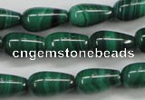 CMN415 15.5 inches 5*9mm teardrop natural malachite beads wholesale