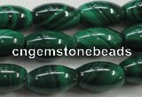 CMN419 15.5 inches 6*9mm rice natural malachite beads wholesale