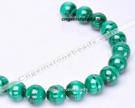 CMN42 AB grade 14mm round natural malachite beads Wholesale