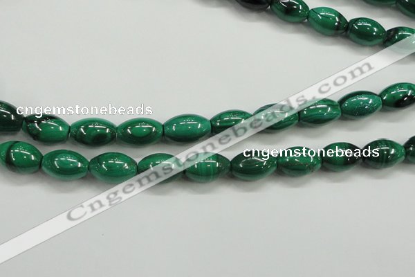 CMN420 15.5 inches 8*12mm rice natural malachite beads wholesale