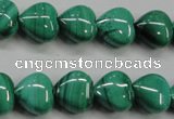 CMN424 15.5 inches 8*8mm heart natural malachite beads wholesale