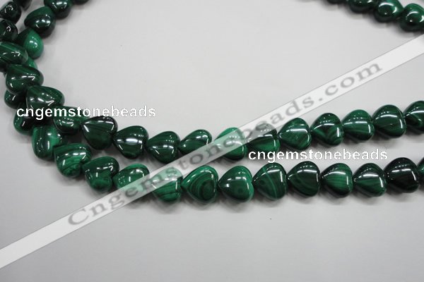 CMN425 15.5 inches 8*8mm heart natural malachite beads wholesale