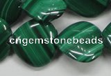 CMN428 15.5 inches 15*15mm heart natural malachite beads wholesale