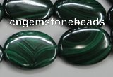 CMN437 15.5 inches 18*25mm oval natural malachite beads wholesale