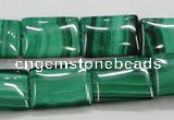 CMN444 15.5 inches 13*18mm rectangle natural malachite beads