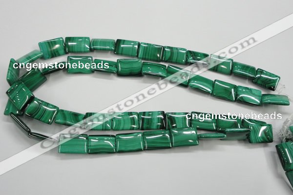 CMN444 15.5 inches 13*18mm rectangle natural malachite beads