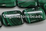 CMN448 15.5 inches 18*25mm rectangle natural malachite beads