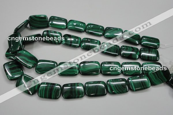 CMN448 15.5 inches 18*25mm rectangle natural malachite beads