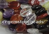 CMQ05 15.5 inches 10*14mm oval multicolor quartz beads wholesale