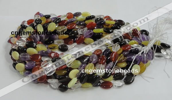 CMQ05 15.5 inches 10*14mm oval multicolor quartz beads wholesale