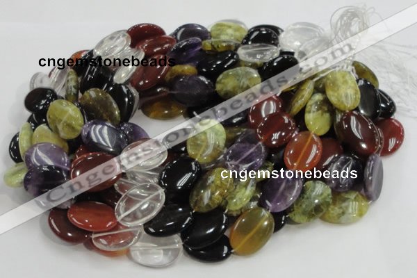 CMQ06 15.5 inches 18*25mm oval multicolor quartz beads wholesale