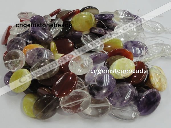 CMQ07 15.5 inches 22*30mm oval multicolor quartz beads wholesale