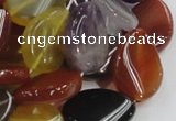 CMQ14 18*25mm twisted flat teardrop multicolor quartz beads