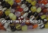 CMQ16 15.5 inches 6mm faceted coin multicolor quartz beads