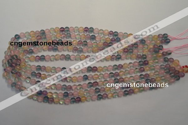 CMQ211 15.5 inches 6mm round multicolor quartz gemstone beads