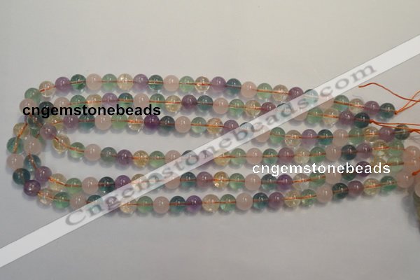 CMQ212 15.5 inches 8mm round multicolor quartz gemstone beads