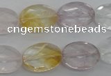 CMQ253 15.5 inches 13*18mm faceted oval multicolor quartz beads