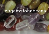 CMQ29 15.5 inches 10*14mm rice multicolor quartz beads wholesale