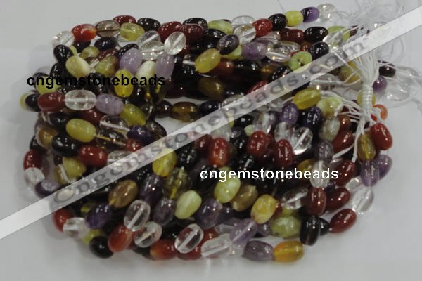 CMQ29 15.5 inches 10*14mm rice multicolor quartz beads wholesale