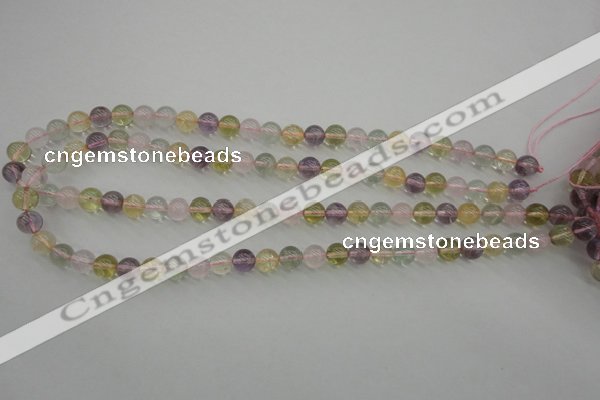 CMQ302 15.5 inches 8mm round multicolor quartz gemstone beads