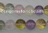 CMQ304 15.5 inches 12mm round multicolor quartz gemstone beads