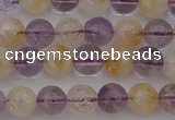 CMQ311 15.5 inches 6mm round citrine & amethyst beads wholesale