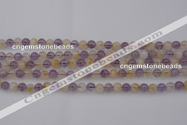 CMQ311 15.5 inches 6mm round citrine & amethyst beads wholesale