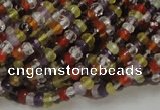 CMQ34 15.5 inches 2.5*4mm faceted rondelle multicolor quartz beads