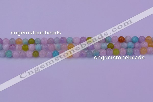 CMQ341 15.5 inches 6mm round mixed quartz gemstone beads