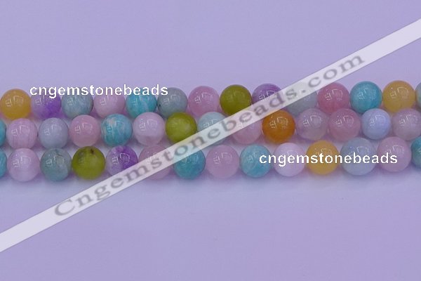 CMQ344 15.5 inches 12mm round mixed quartz gemstone beads