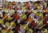 CMQ35 15.5 inches 4*6mm faceted rondelle multicolor quartz beads