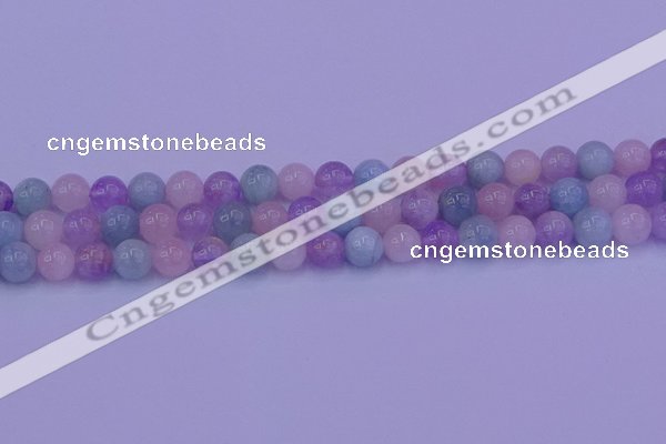 CMQ352 15.5 inches 8mm round mixed quartz beads wholesale