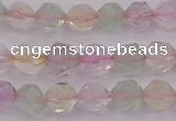 CMQ366 15.5 inches 6mm faceted nuggets mixed quartz beads