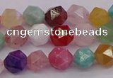 CMQ371 15.5 inches 6mm faceted nuggets mixed gemstone beads