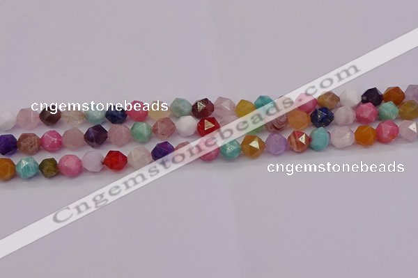 CMQ371 15.5 inches 6mm faceted nuggets mixed gemstone beads