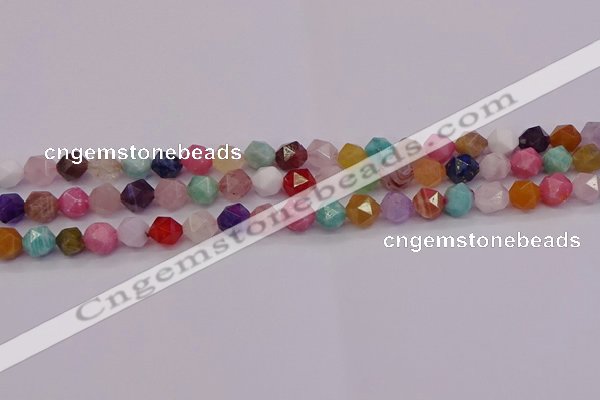 CMQ371 15.5 inches 6mm faceted nuggets mixed gemstone beads