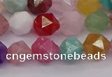 CMQ372 15.5 inches 8mm faceted nuggets mixed gemstone beads