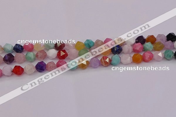 CMQ372 15.5 inches 8mm faceted nuggets mixed gemstone beads