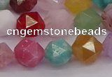 CMQ373 15.5 inches 10mm faceted nuggets mixed gemstone beads