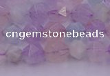 CMQ381 15.5 inches 6mm faceted nuggets mixed quartz beads