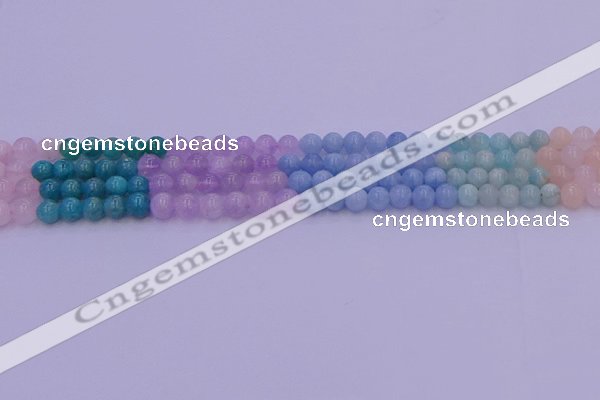 CMQ401 15.5 inches 6mm round mixed quartz beads wholesale