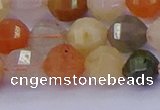 CMQ427 15.5 inches 8mm faceted round natural mixed quartz beads